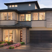 Brown two story residential house